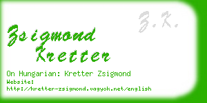 zsigmond kretter business card